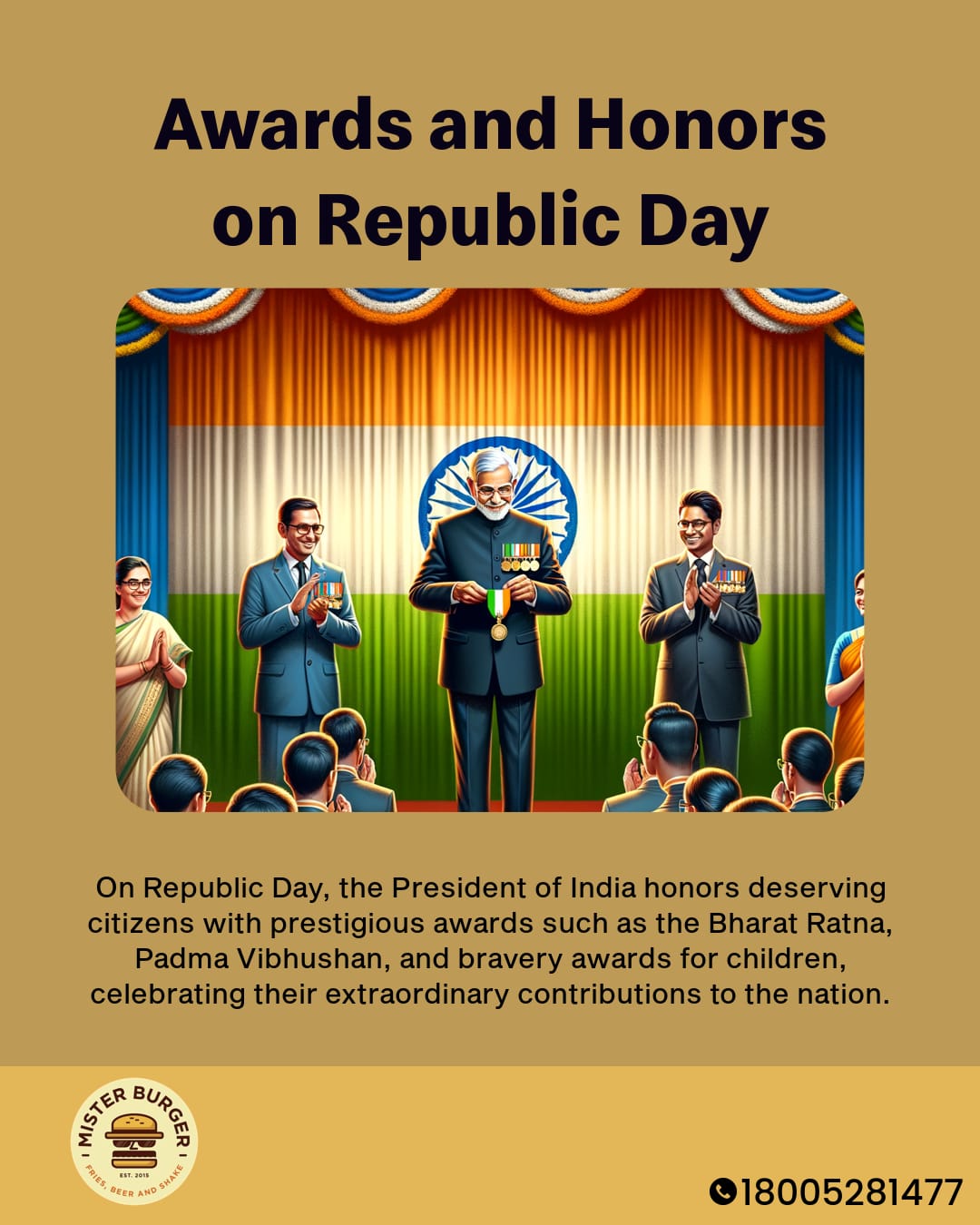 Awards and Honors on Republic Day Poster